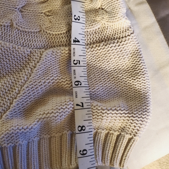 Solid Cable-knit Short-sleeved Cardigan in Natural - Picture 8 of 8